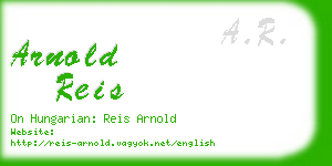 arnold reis business card